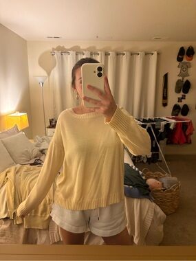 Soft Yellow Women's Crewneck Sweater